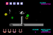Wizball for Thomson TO - Turned an enemy into a bubble, now try to pop it!