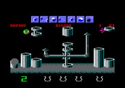 Wizball for Amstrad CPC - Bounced down a hole into a new area...