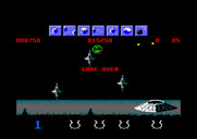 Wizball for Amstrad CPC - Game over.