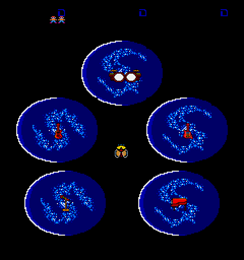 Journey Arcade Screenshot: Choose the instrument you wish to recover!