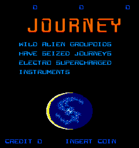 Journey Arcade Screenshot: Game attract mode; the story so far...