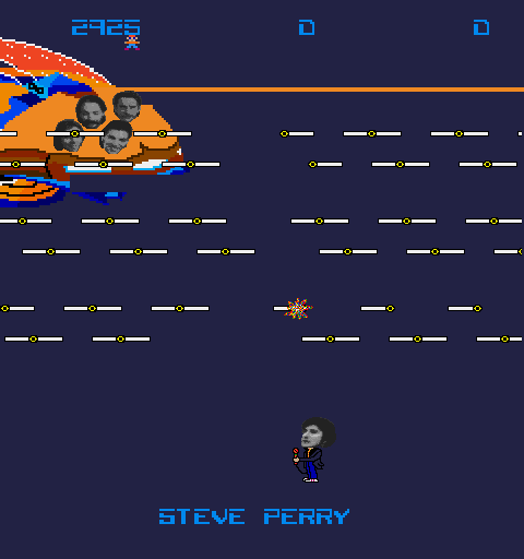 Journey Arcade Screenshot: Now blast your way to the top of the screen!