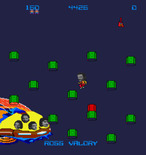 Journey for Arcade - Ross Valory jumps up towards his bass.