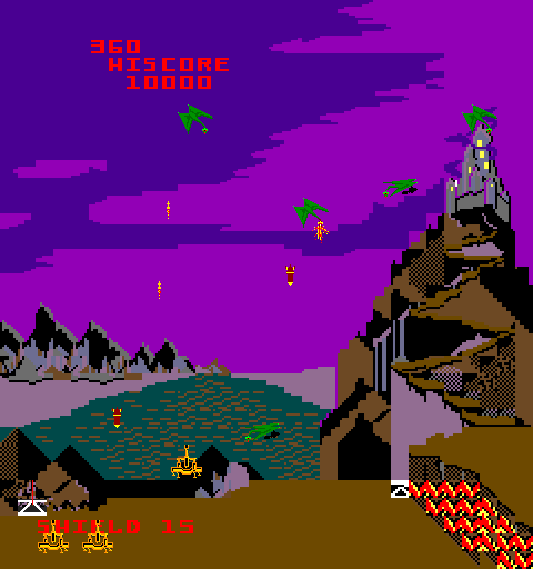 Satan's Hollow Arcade Screenshot: Game start.