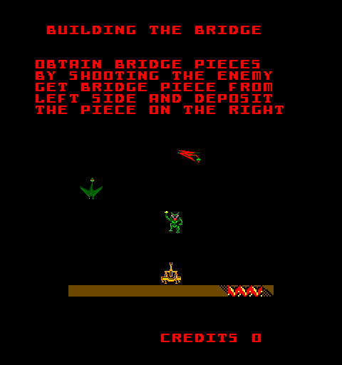 Satan's Hollow Arcade Screenshot: Game instructions.