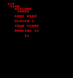 Satan's Hollow for Arcade - Game over.