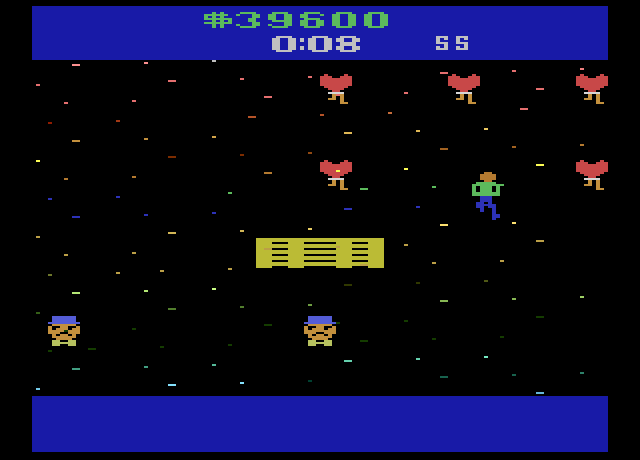 Journey Escape Atari 2600 Screenshot: The fences don't cause any money to be lost, but cost time...