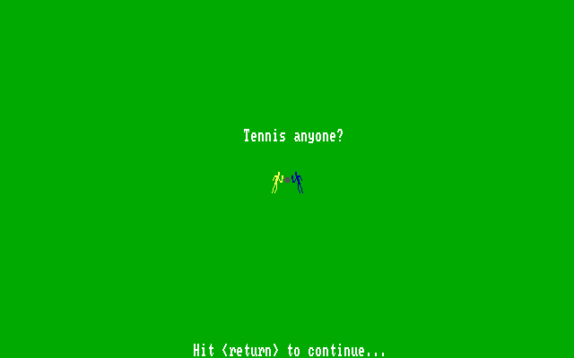 Break Point Pro Tennis IBM PC/Compatibles Screenshot: Ready to begin?