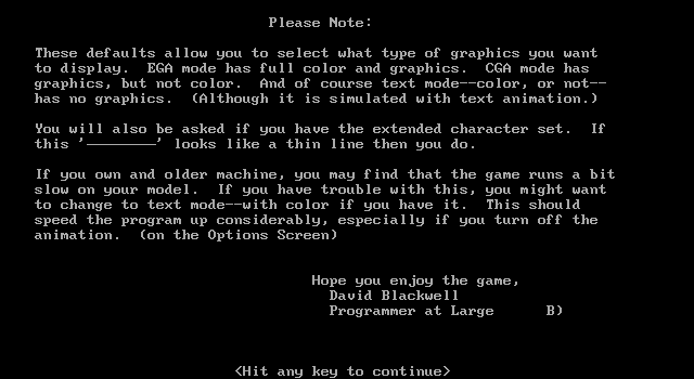 Break Point Pro Tennis IBM PC/Compatibles Screenshot: Introduction.