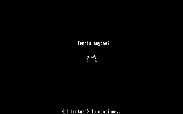 Break Point Pro Tennis IBM PC/Compatibles Screenshot: Ready for some tennis?