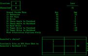 Break Point Pro Tennis for IBM PC/Compatibles - Select an option to return a ground stroke.