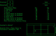 Break Point Pro Tennis for IBM PC/Compatibles - Here's the serve return menu.