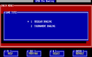 APBA Pro Bowling for IBM PC/Compatibles - Choose between regular bowling and tournament bowling.