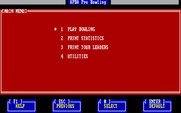 APBA Pro Bowling for IBM PC/Compatibles - The main menu.
