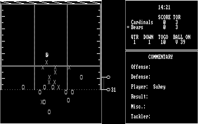 MSFL Pro League Football IBM PC/Compatibles Screenshot: The game begins...