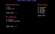 MSFL Pro League Football for IBM PC/Compatibles - You can also alter the weather...