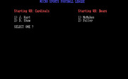 MSFL Pro League Football for IBM PC/Compatibles - Choose the starting quarterback...