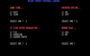 MSFL Pro League Football for IBM PC/Compatibles - Time to setup a new game.