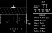 MSFL Pro League Football for IBM PC/Compatibles - Game commentary is shown along the right...