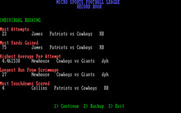MSFL Pro League Football for IBM PC/Compatibles - Rushing stats...