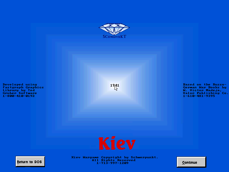 Kiev IBM PC/Compatibles Screenshot: Title screen.