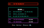 Word Spinner for IBM PC/Compatibles - The main menu.