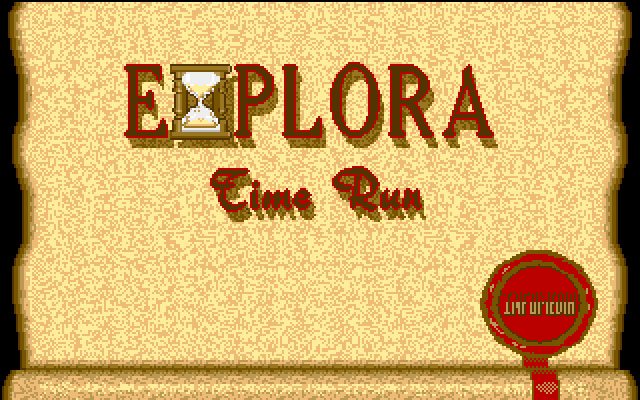 Chrono Quest Amiga Screenshot: Title screen (French version).