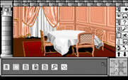 Chrono Quest for Amiga - A dining room; doesn't seem to be much here.