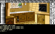 Chrono Quest for Amiga - The inventory on the bottom is hidden when there is a description for an action you took.