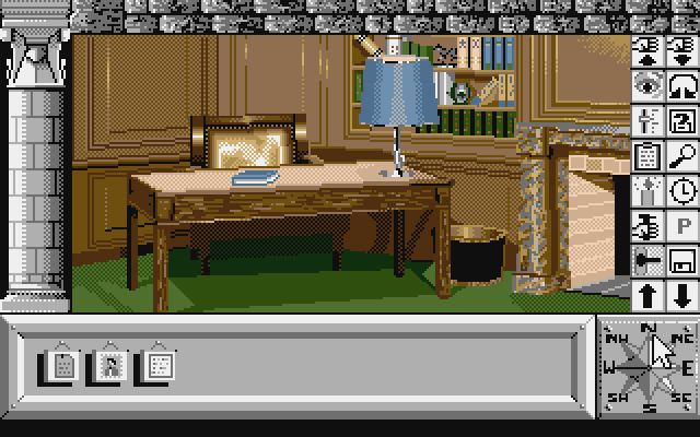 Chrono Quest Atari ST Screenshot: Anything of interest in the study?