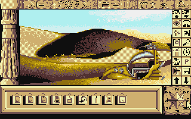 Chrono Quest Atari ST Screenshot: Here I am, stuck in the desert...
