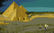 Chrono Quest for Atari ST - Arrived at the pyramids...