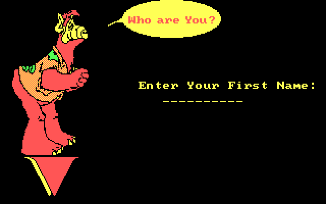 ALF's World of Words IBM PC/Compatibles Screenshot: Who are you?