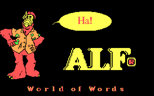 ALF's World of Words IBM PC/Compatibles Screenshot: Title screen.