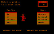 ALF's World of Words for IBM PC/Compatibles - Matching prefixes...