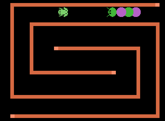 Learning with Leeper ColecoVision Screenshot: A chase through a maze...