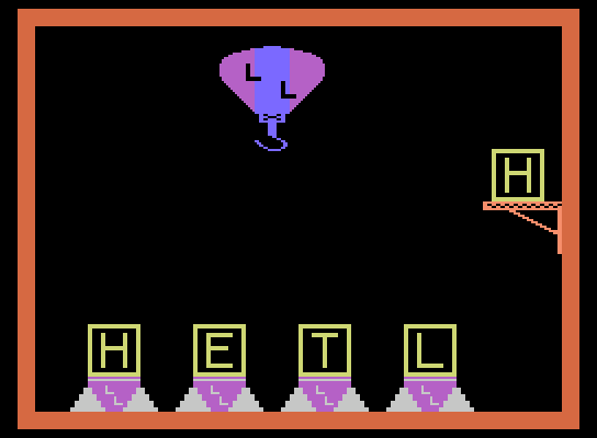 Learning with Leeper ColecoVision Screenshot: Pick up the correct letter...
