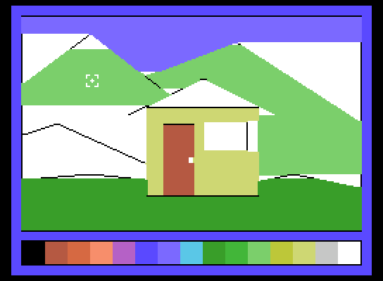 Learning with Leeper ColecoVision Screenshot: I started filling in some colors.