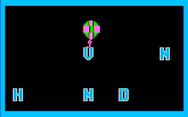 Learning with Leeper IBM PC/Compatibles Screenshot: Oops, I picked up the wrong letter this time...