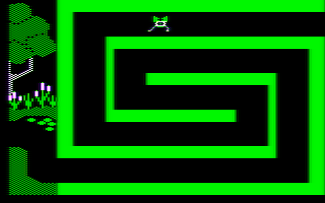 Learning with Leeper IBM PC/Compatibles Screenshot: Leeper shows you the way through the maze!
