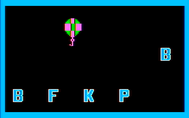 Learning with Leeper IBM PC/Compatibles Screenshot: Pick up a letter that matches the one to the right.