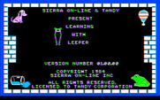 Learning with Leeper for IBM PC/Compatibles - Title screen.