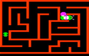 Learning with Leeper for IBM PC/Compatibles - The worm chases you through this more complex maze.