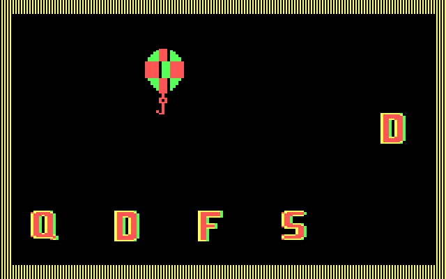 Learning with Leeper IBM PC/Compatibles Screenshot: Now pick up the next letter...