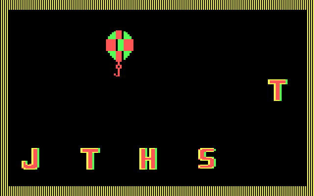 Learning with Leeper IBM PC/Compatibles Screenshot: Pick up a letter that matches the one to the right.