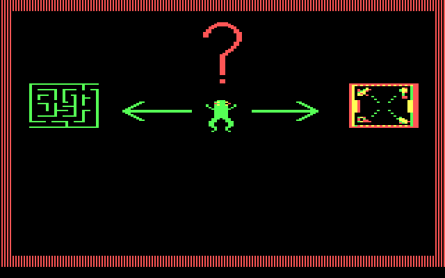 Learning with Leeper IBM PC/Compatibles Screenshot: Maze complete; play again?