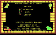 Learning with Leeper for IBM PC/Compatibles - Title screen.