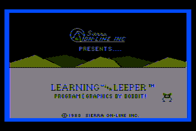 Learning with Leeper Atari 8-bit Screenshot: Title screen.
