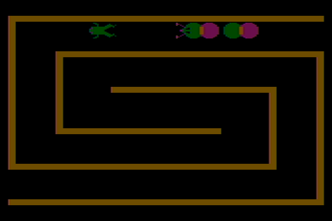 Learning with Leeper Atari 8-bit Screenshot: The chase begins!