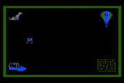 Learning with Leeper for Atari 8-bit - The main menu; each corner is a different activity...